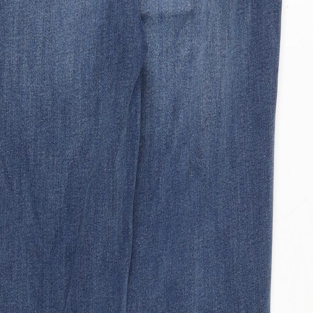 Marks & Spencer Womens Blue Polyester Skinny Jeans Size 30 in Regular Zip