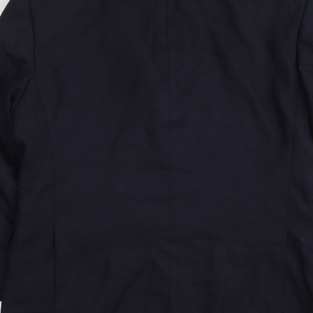 Marks & Spencer Mens Blue Polyester Jacket Suit Jacket Size 38 Regular