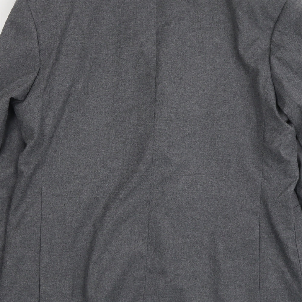 Marks & Spencer Mens Grey Polyester Jacket Suit Jacket Size 38 Regular