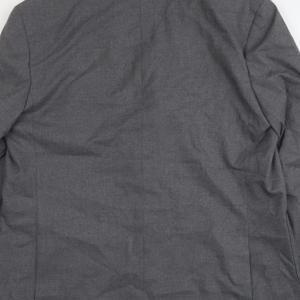 Marks & Spencer Mens Grey Polyacrylate Fibre Jacket Suit Jacket Size 44 Regular