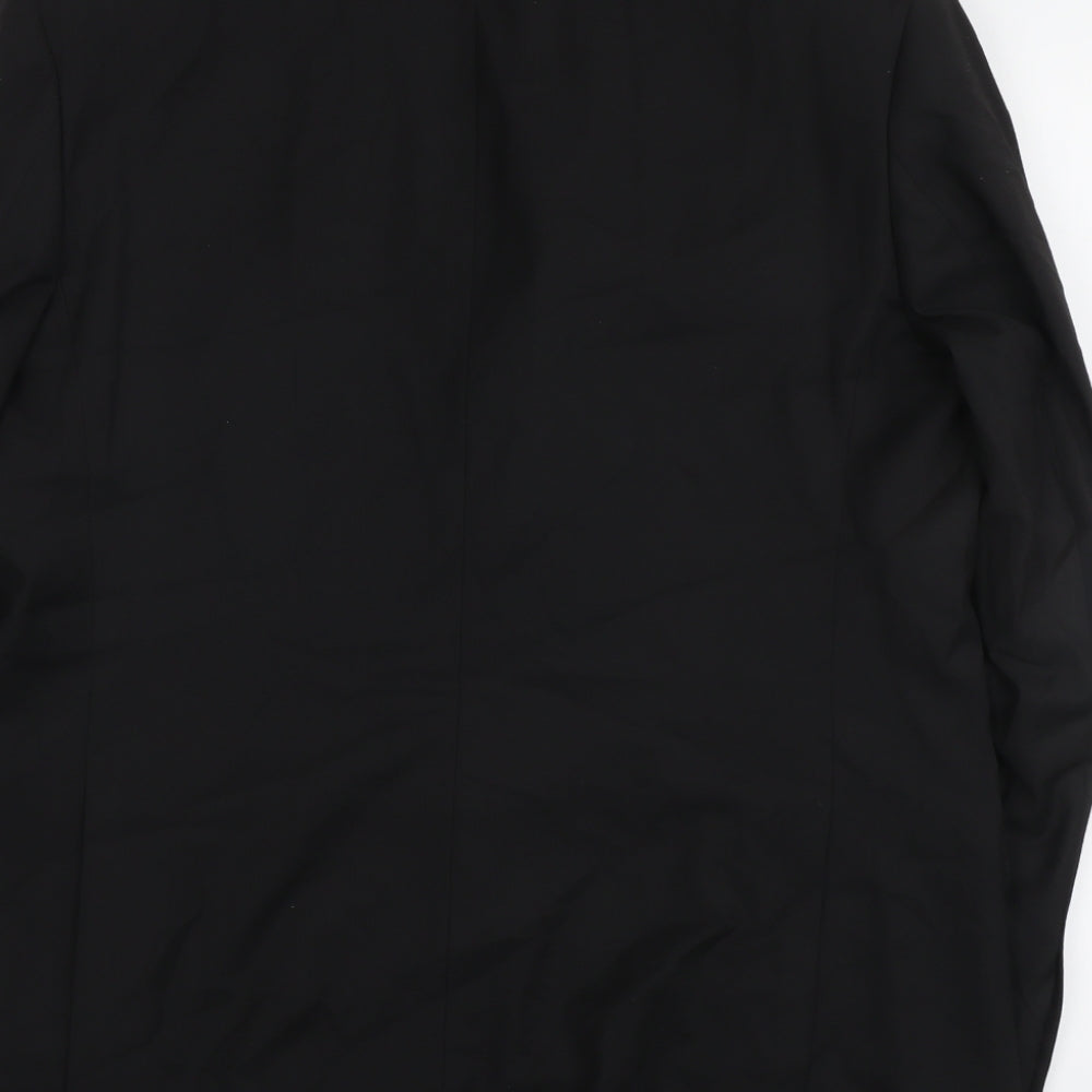 Marks & Spencer Mens Black Polyester Jacket Suit Jacket Size 42 Regular