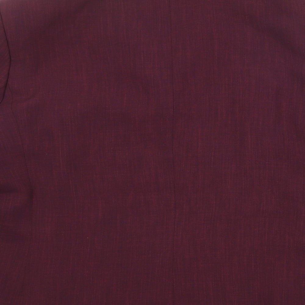 Liza Lovell Womens Purple Polyester Jacket Blazer Size 14