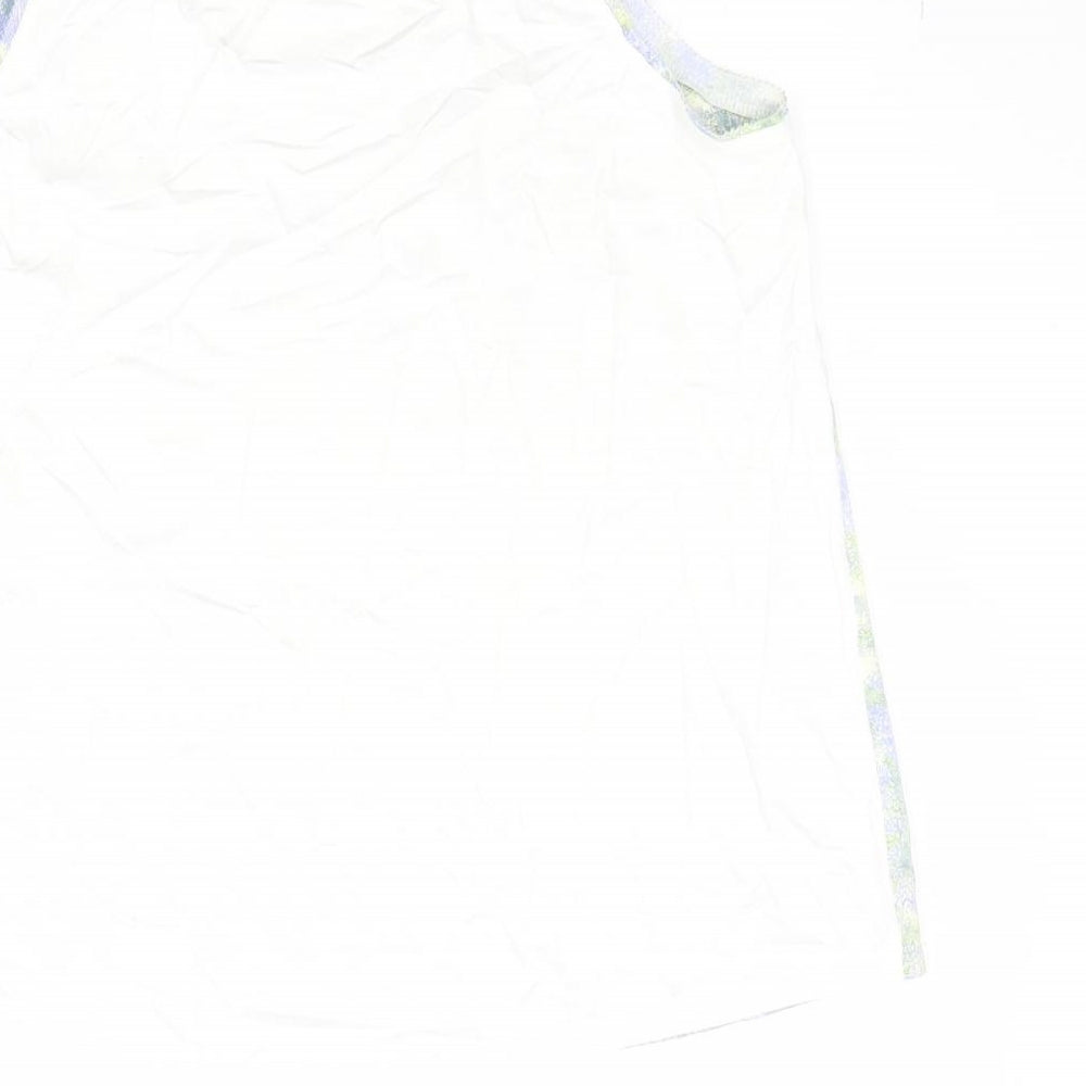 Marks & Spencer Womens Multicoloured Geometric Polyester Basic Tank Size 8 Round Neck