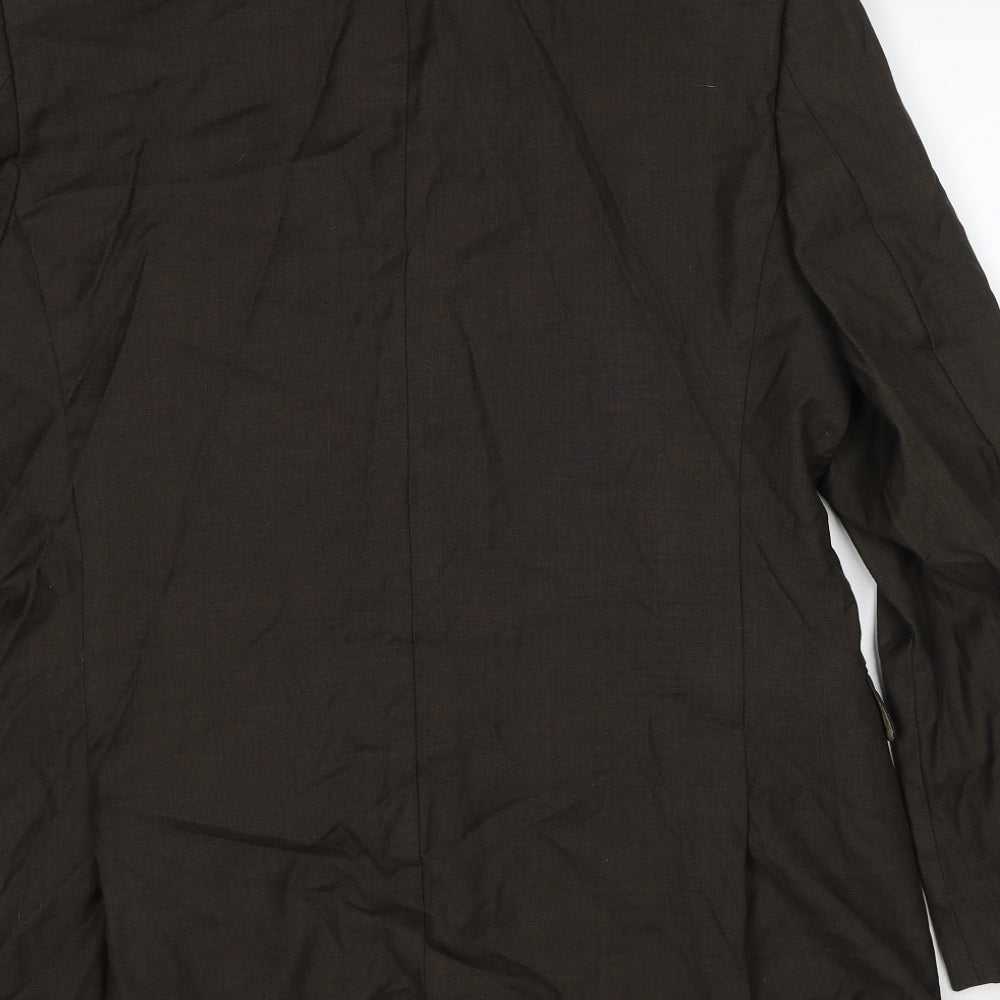 Marks & Spencer Mens Brown Wool Jacket Suit Jacket Size 42 Regular