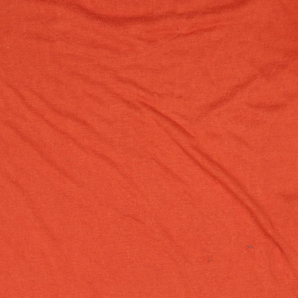 NEXT Womens Orange Polyester Basic Blouse Size 12 Round Neck - Cold Shoulder, Lace Detail