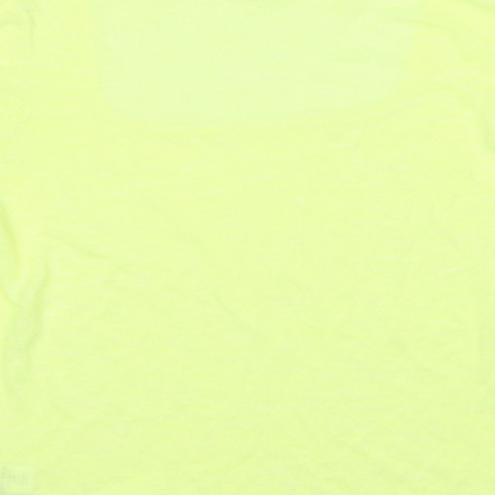 NEXT Womens Yellow Acrylic Basic Blouse Size 14 Round Neck