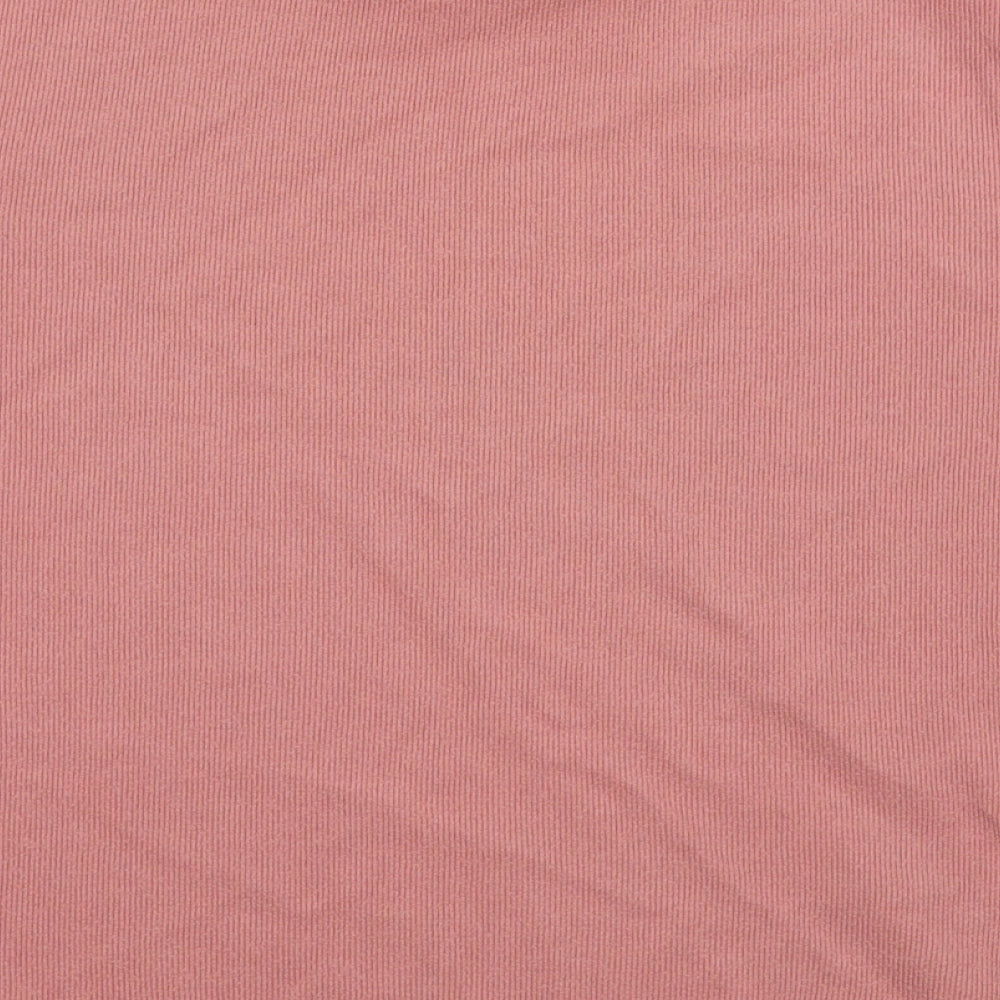 Zara Womens Pink Round Neck Polyester Pullover Jumper Size M