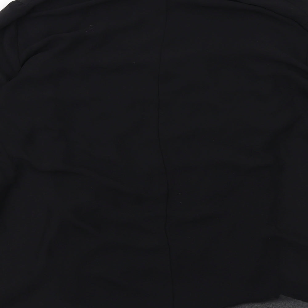 Zara Womens Black Polyester Basic Blouse Size S V-Neck