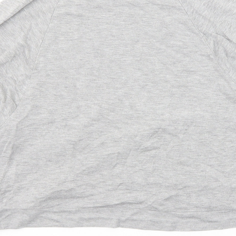 Topshop Womens Grey Viscose Basic T-Shirt Size 6 Boat Neck