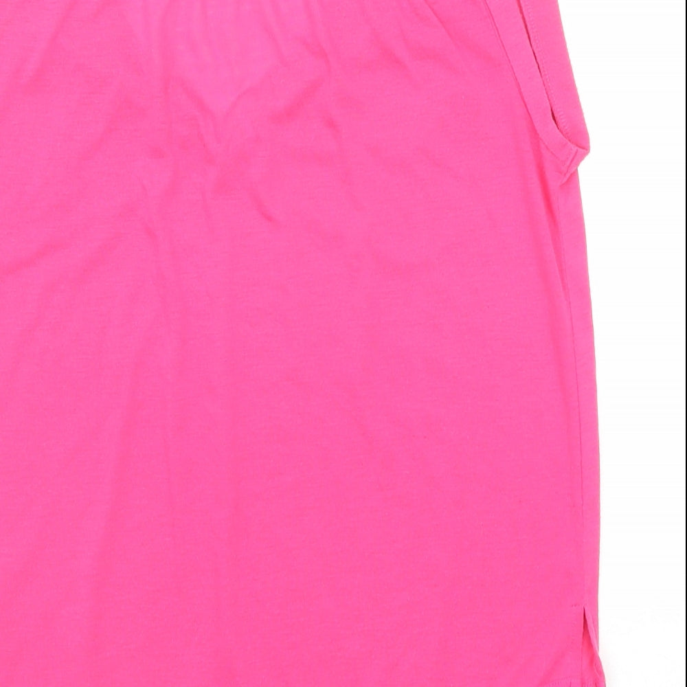 H&M Womens Pink Viscose Basic Blouse Size S V-Neck