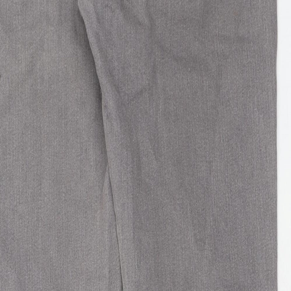 H&M Womens Grey Cotton Skinny Jeans Size 12 Regular Zip