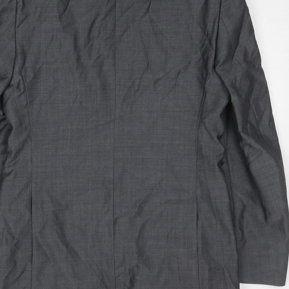 Marks & Spencer Mens Grey Wool Jacket Suit Jacket Size 38 Regular