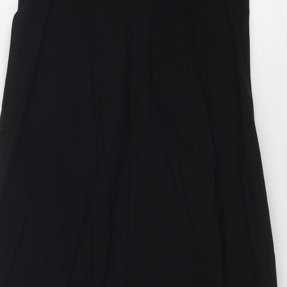 Marks & Spencer Womens Black Viscose Bodycon Size 12 Off the Shoulder Zip