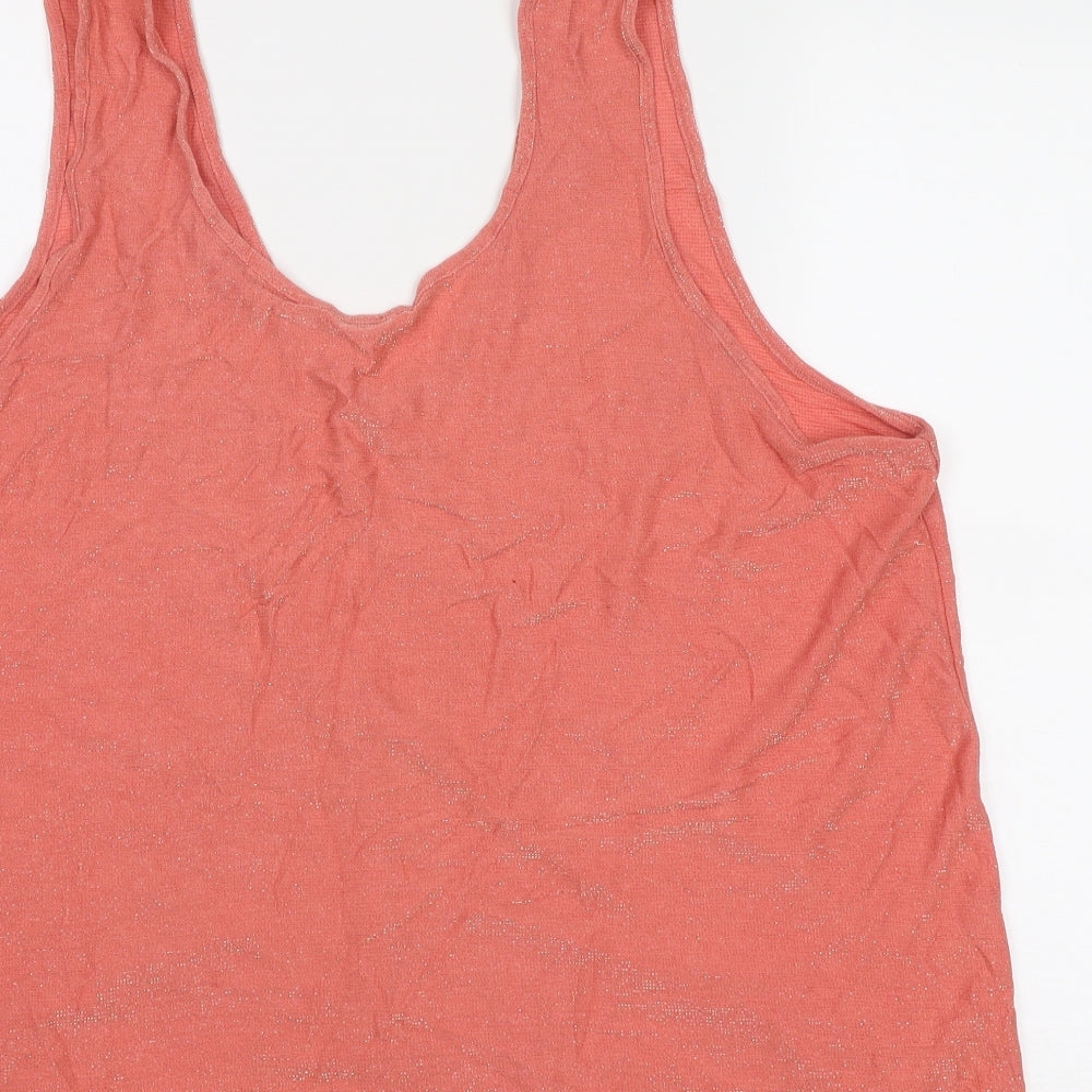 NEXT Womens Red Viscose Basic Tank Size 22 V-Neck