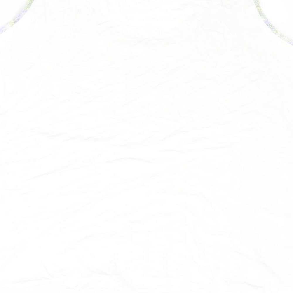 Marks & Spencer Womens Multicoloured Geometric Polyester Basic Tank Size 18 Scoop Neck