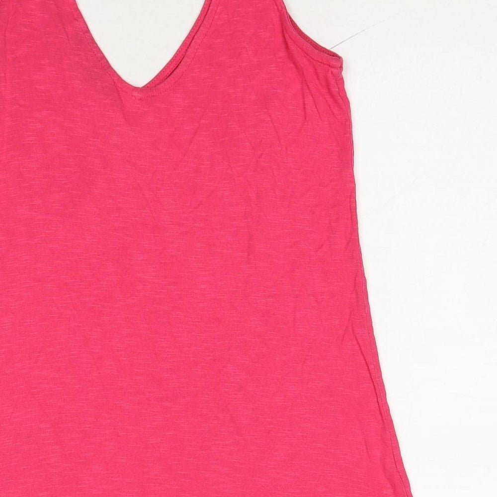 NEXT Womens Pink Viscose Basic Tank Size 8 Scoop Neck