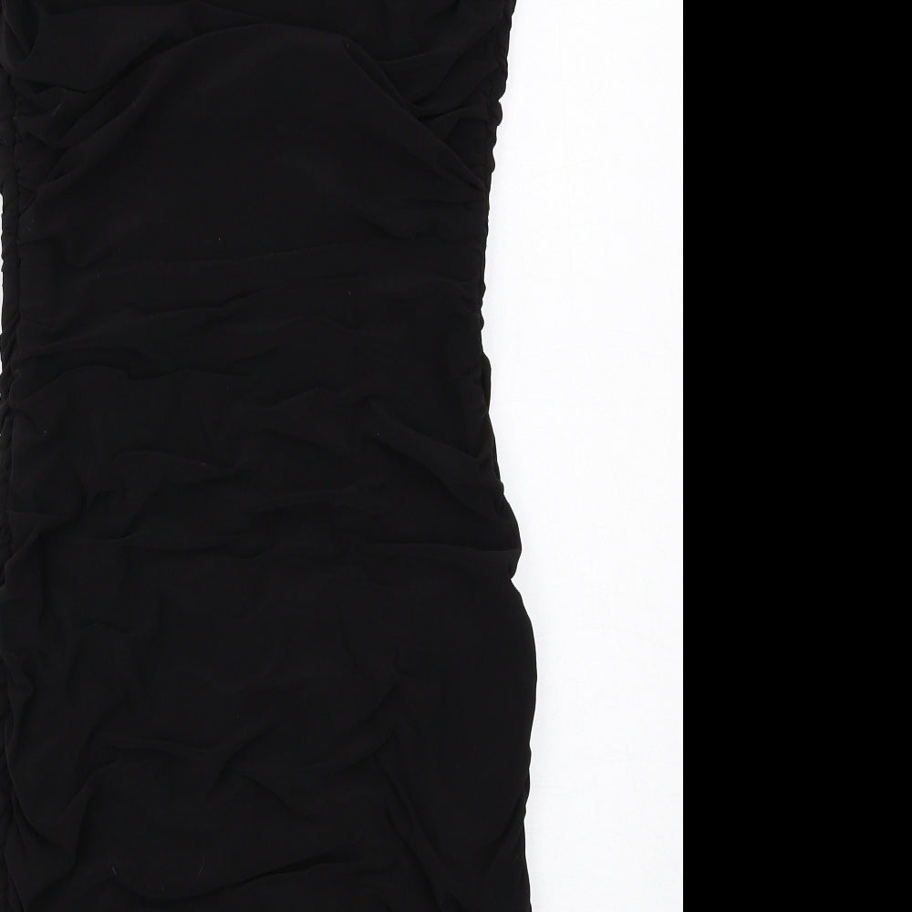Phase Eight Womens Black Polyester Shift Size 8 Round Neck Zip