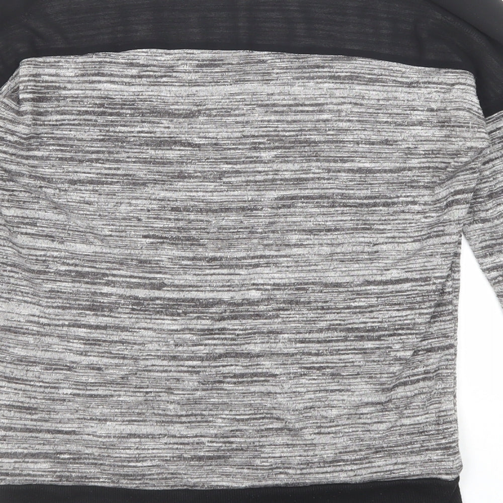 New Look Womens Grey Round Neck Polyester Pullover Jumper Size 8
