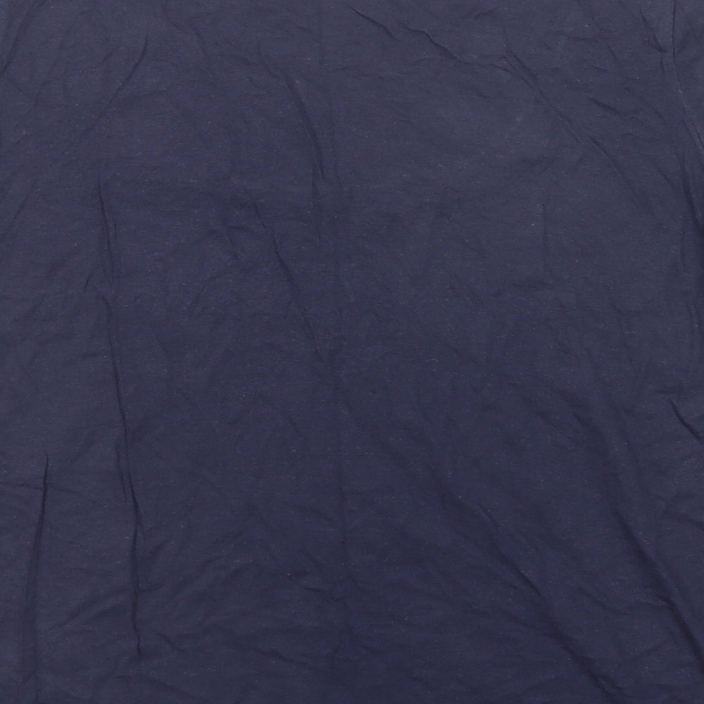 Pure Wear Womens Blue Cotton Basic Blouse Size 16 Round Neck