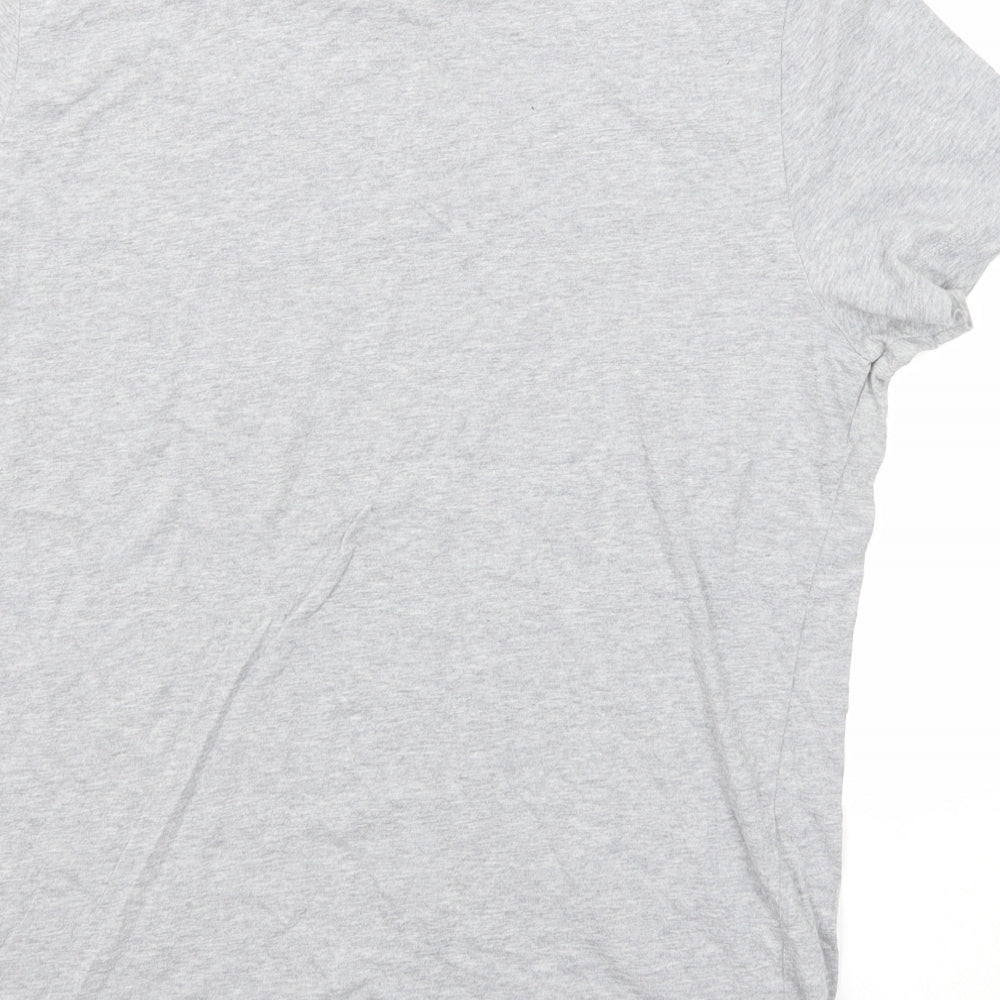 ASOS Womens Grey Cotton Basic T-Shirt Size L Crew Neck