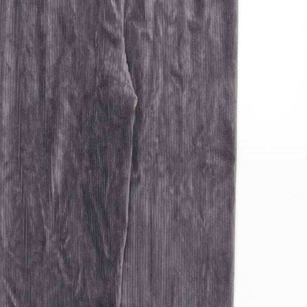Marks & Spencer Womens Grey Polyester Carrot Leggings Size 6 Regular - Ribbed
