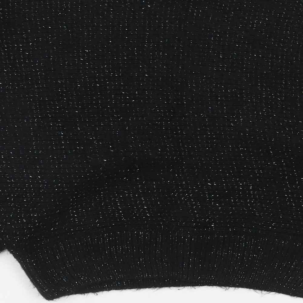 Cooperative Womens Black Round Neck Acrylic Pullover Jumper Size S