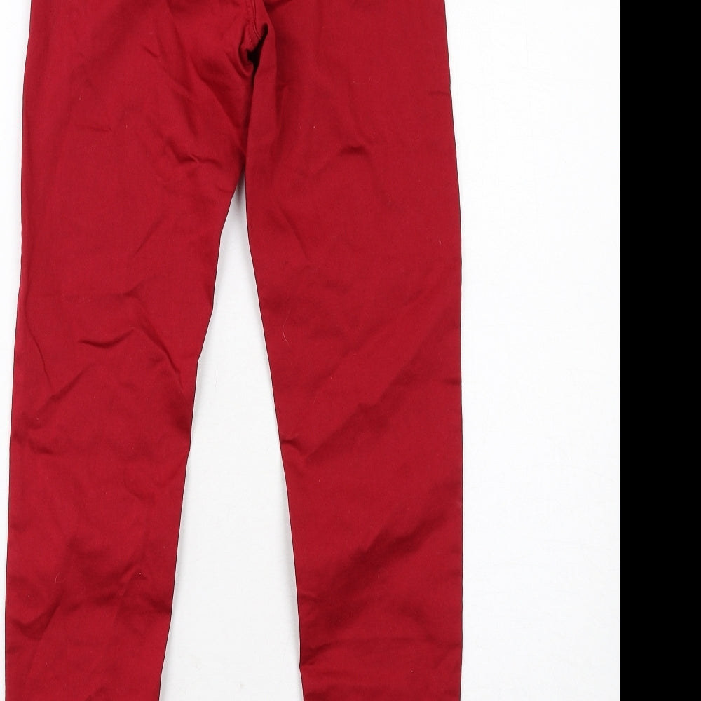 Marks & Spencer Womens Red Cotton Jegging Jeans Size 6 Regular