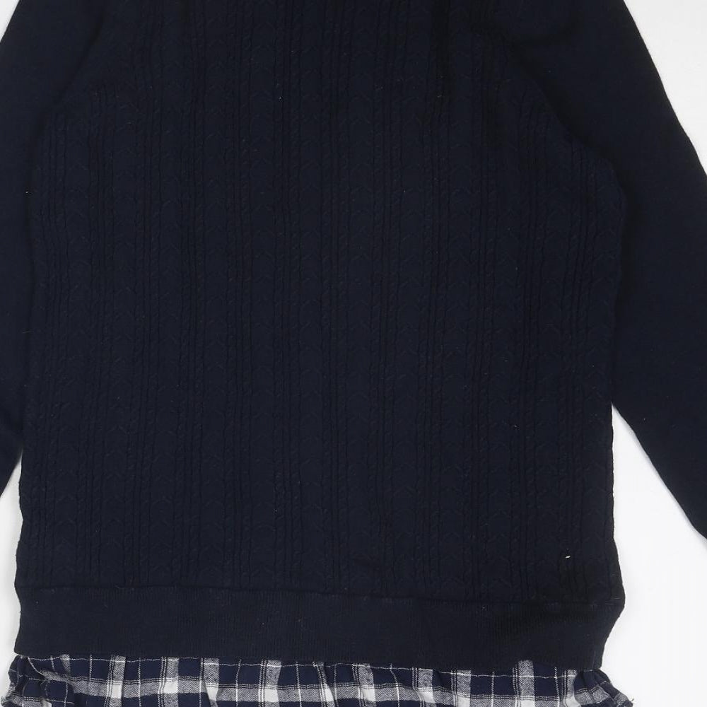 NEXT Womens Blue Round Neck Nylon Pullover Jumper Size 10