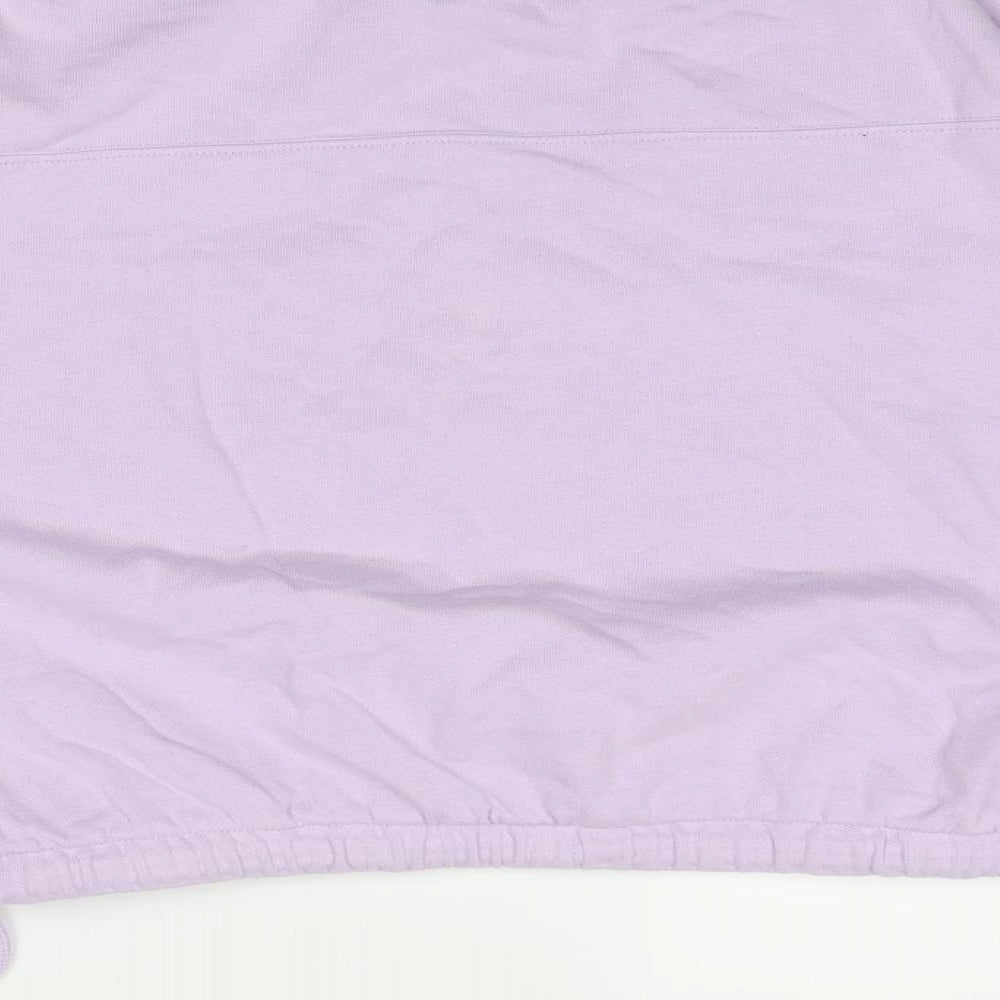 John Lewis Womens Purple Cotton Pullover Sweatshirt Size L Pullover