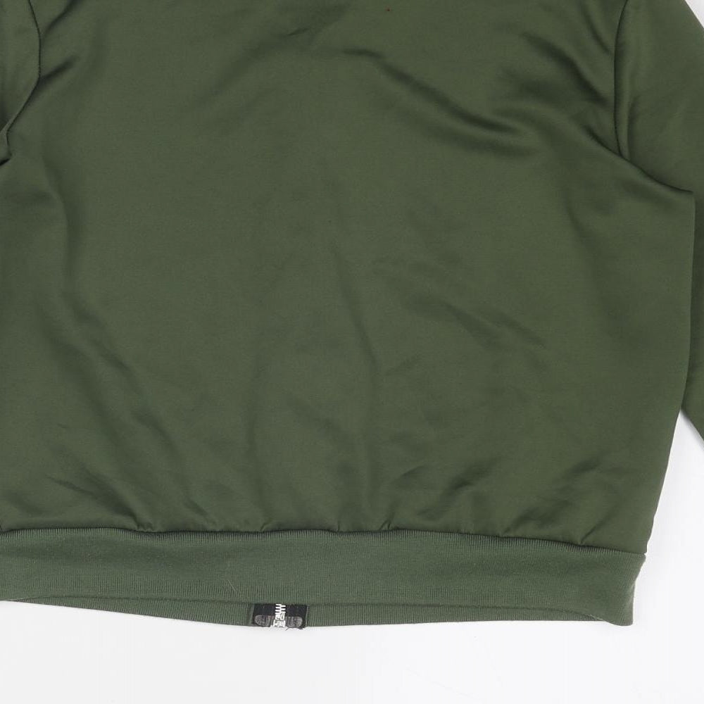 PRETTYLITTLETHING Womens Green Bomber Jacket Jacket Size S Zip - Size S-M