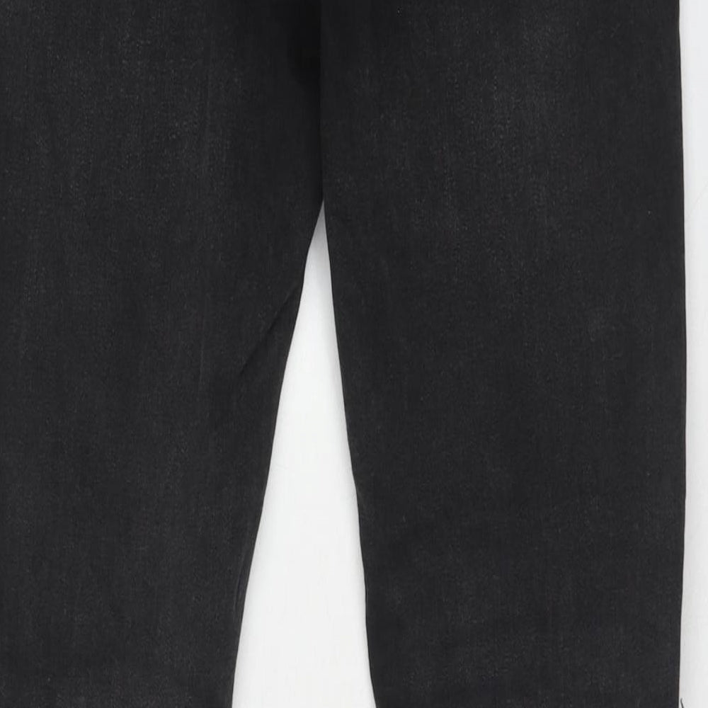 Topman Mens Black Cotton Skinny Jeans Size 30 in L30 in Regular Button