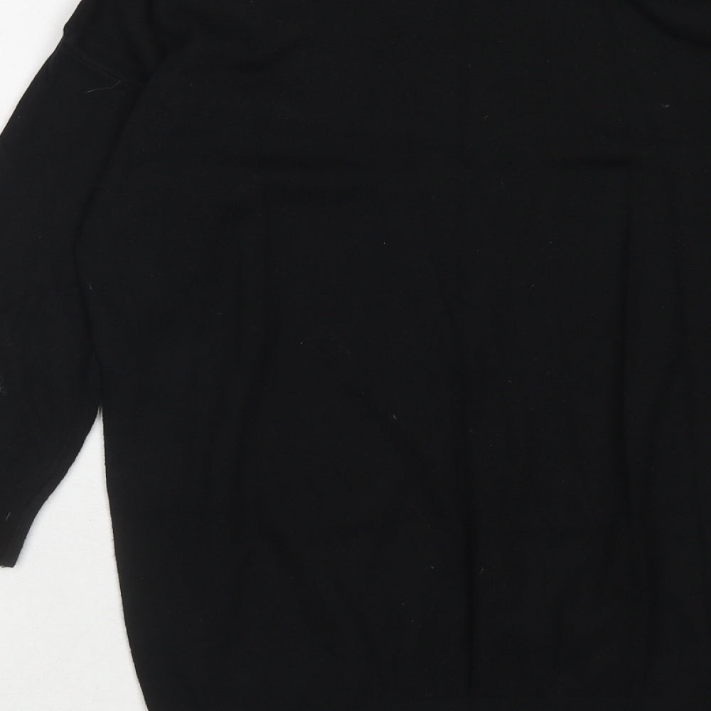Wallis Womens Black Boat Neck Viscose Pullover Jumper Size S