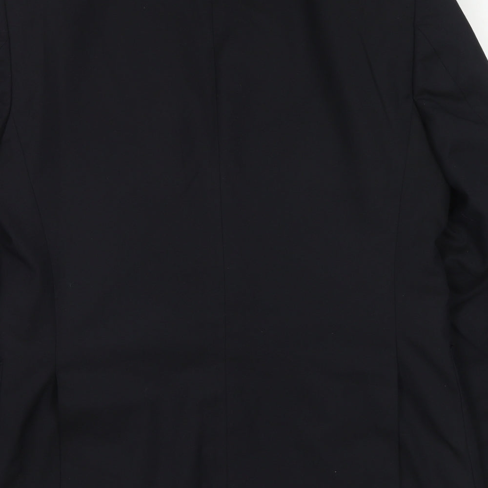 Marks & Spencer Mens Black Polyester Jacket Suit Jacket Size 40 Regular