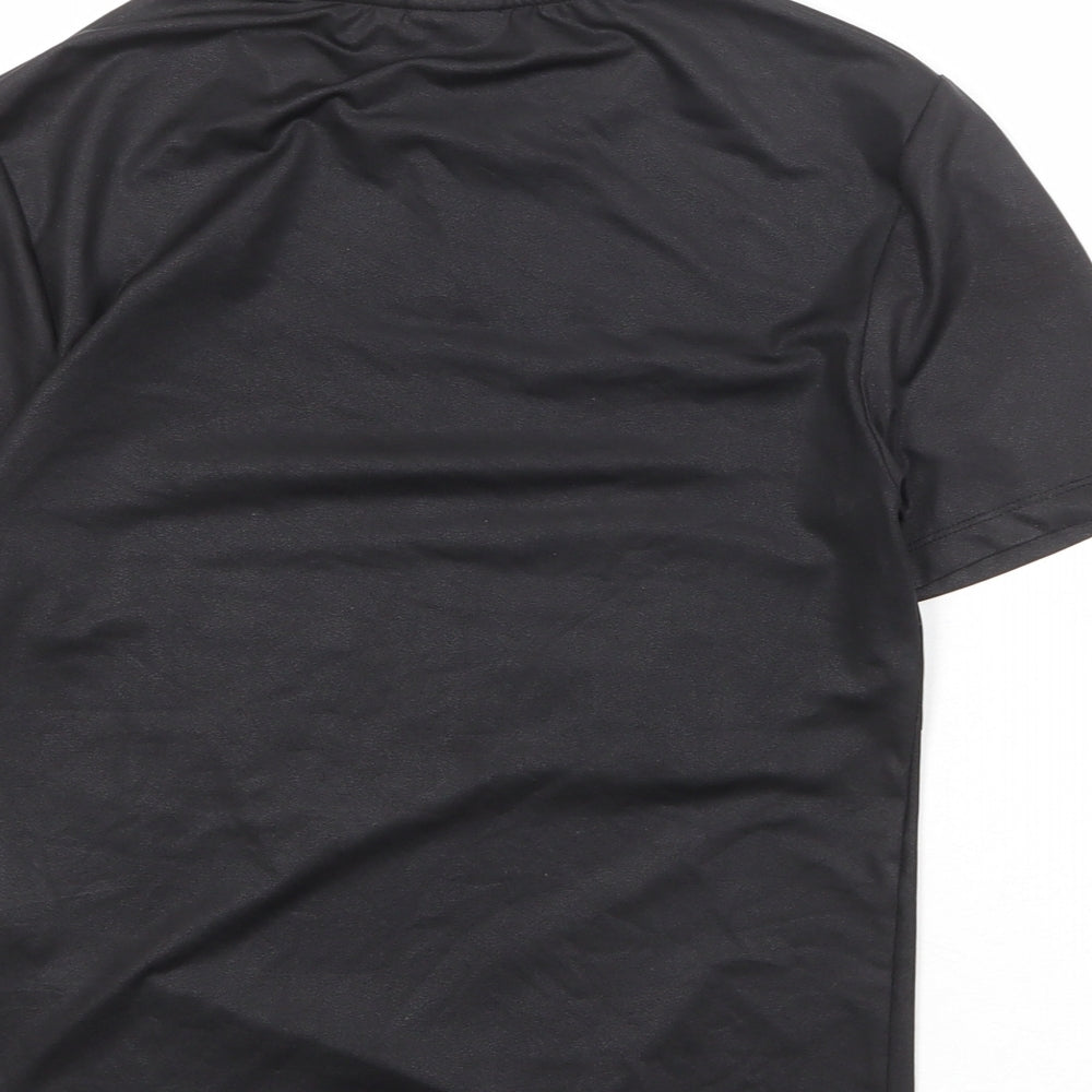 ASOS Womens Black Polyester Basic T-Shirt Size S Round Neck