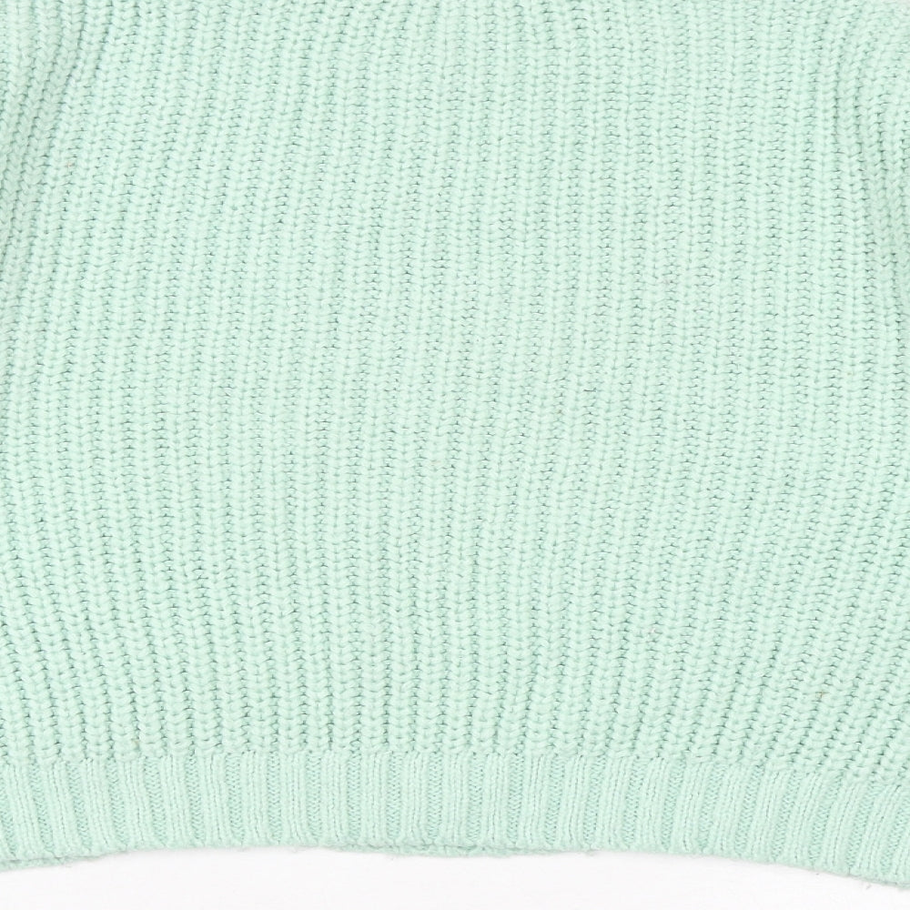 Dorothy Perkins Womens Green Round Neck Acrylic Pullover Jumper Size S
