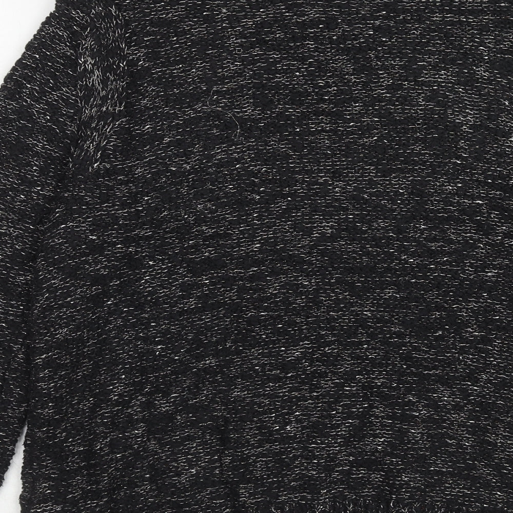 Marks & Spencer Womens Black Round Neck Cotton Pullover Jumper Size 10