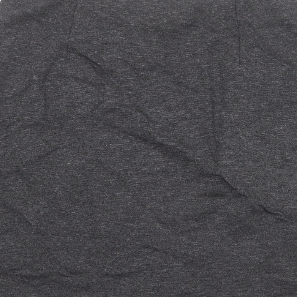 Marks & Spencer Womens Grey Polyester A-Line Skirt Size 32 in