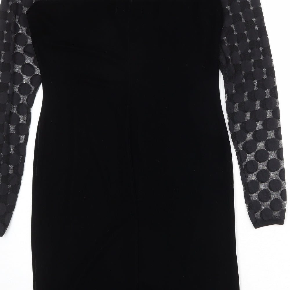 Oli Womens Black Polyester Shift Size 12 Round Neck Pullover