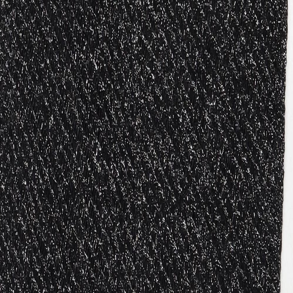 Marks & Spencer Womens Black Cotton Bodycon Size S Round Neck Pullover