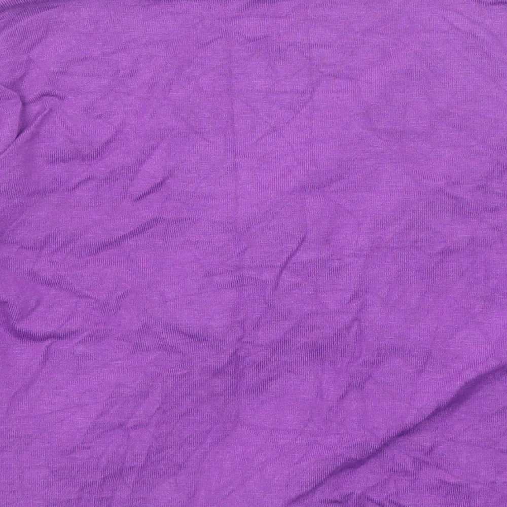 Minuet Womens Purple V-Neck Viscose Pullover Jumper Size 14