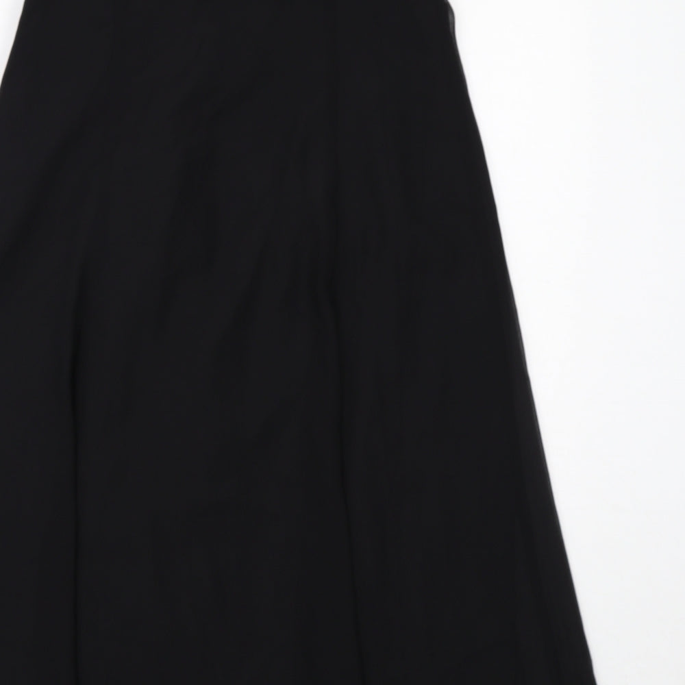 Debut Womens Black Colourblock Polyester Ball Gown Size 12 Sweetheart Zip