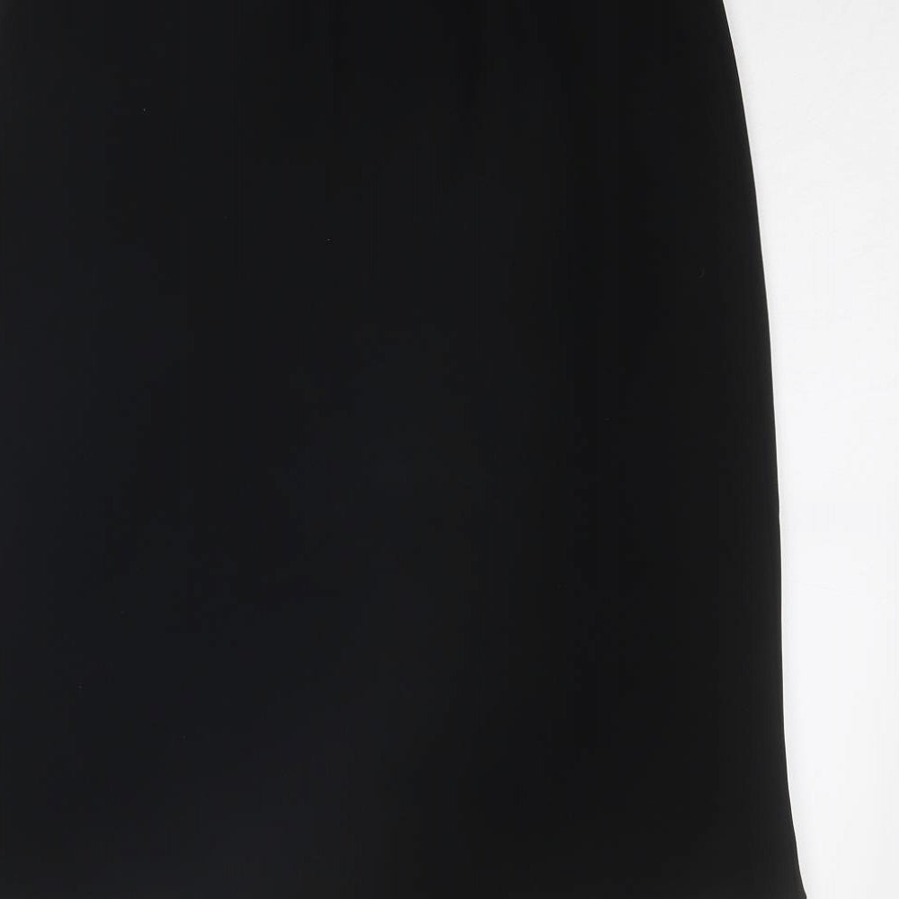 Spirit Womens Black Polyester A-Line Skirt Size 10