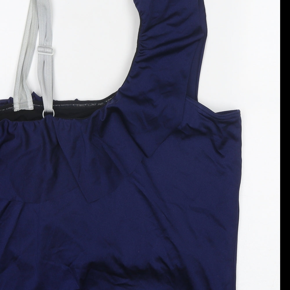 ASOS Womens Blue Polyester Basic Blouse Size 24 One Shoulder