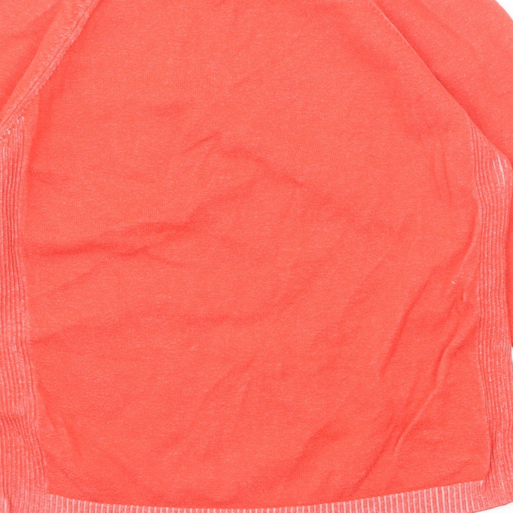 Limited Collection Womens Red Round Neck Cotton Pullover Jumper Size 10