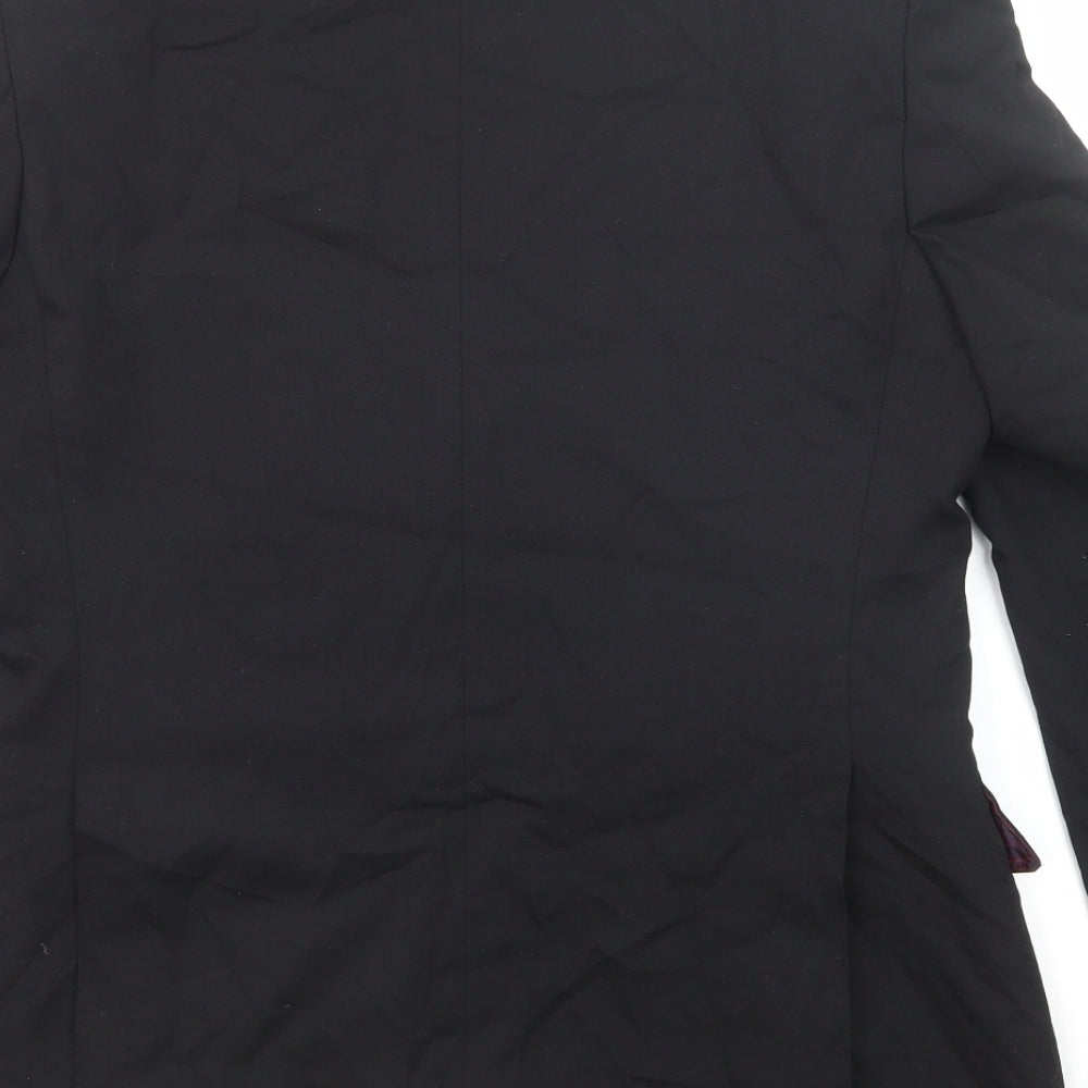 Evolution Mens Black Polyester Jacket Suit Jacket Size 38 Regular
