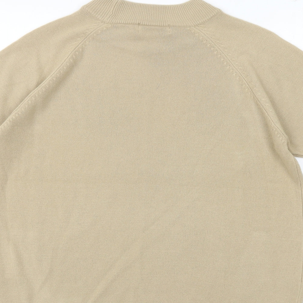 Bonmarché Womens Brown Round Neck Acrylic Pullover Jumper Size M