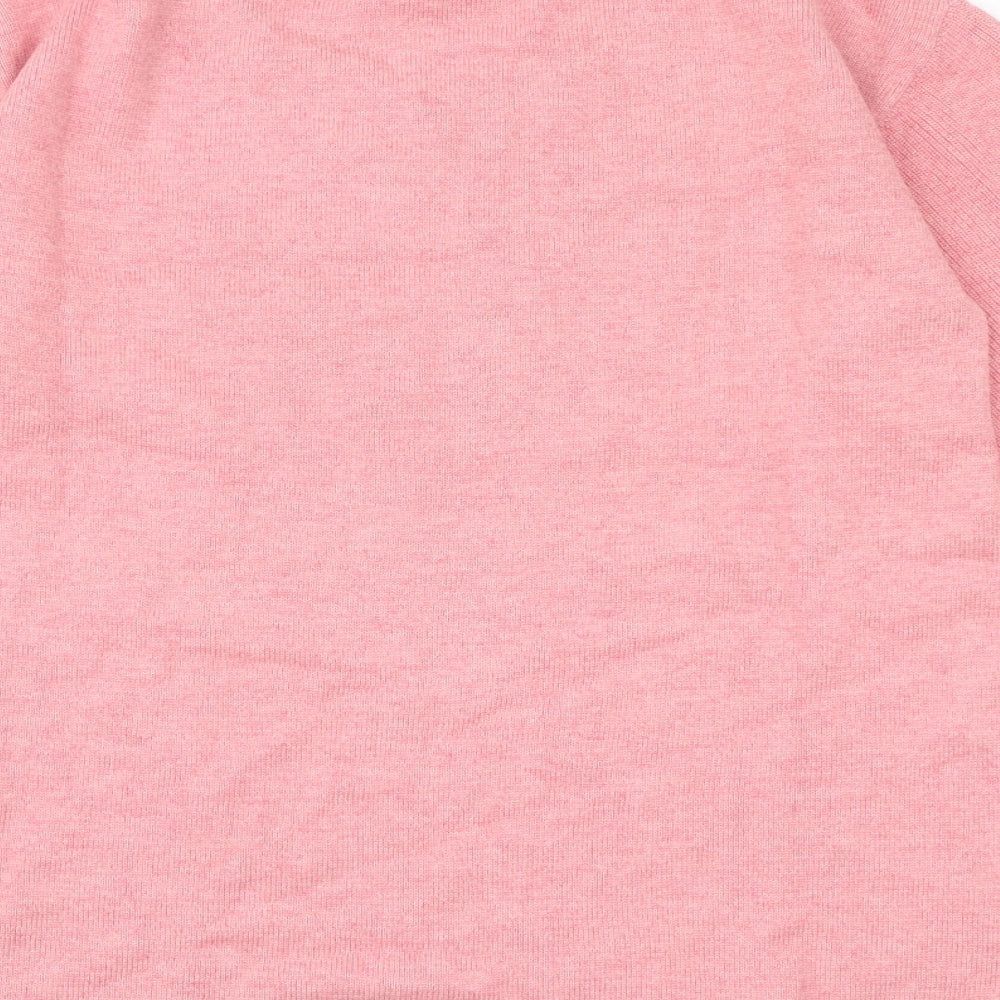 Monsoon Womens Pink Round Neck Cotton Pullover Jumper Size S