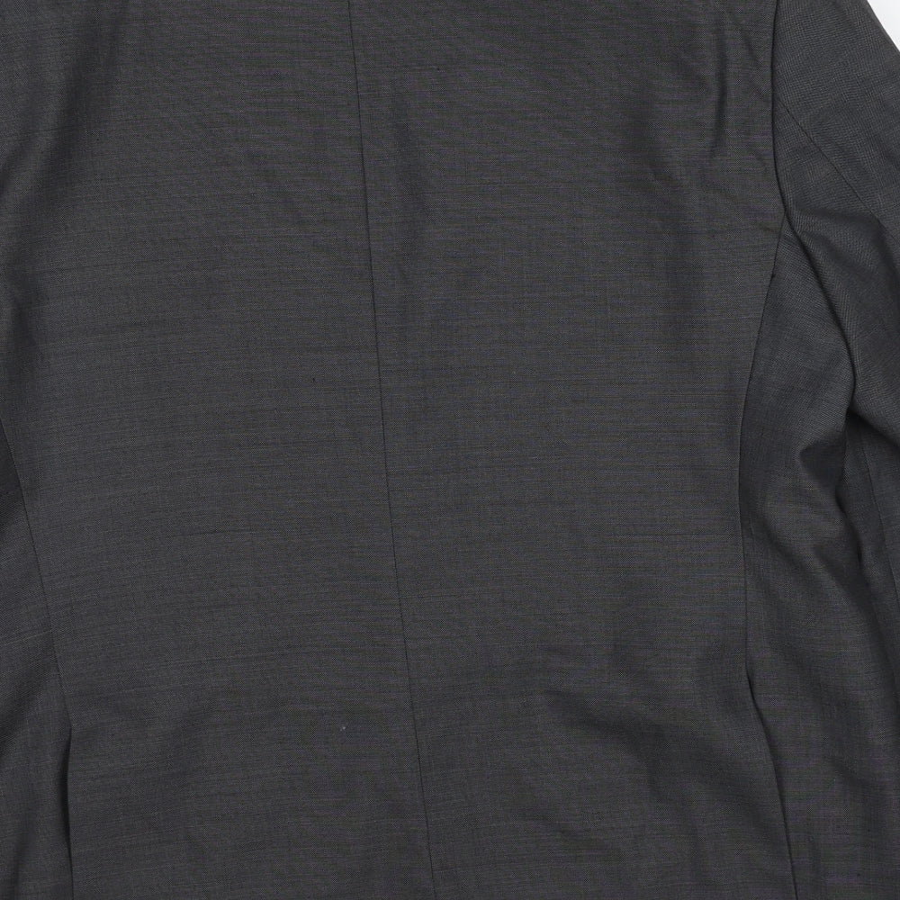 Marks & Spencer Mens Grey Polyester Jacket Suit Jacket Size 42 Regular
