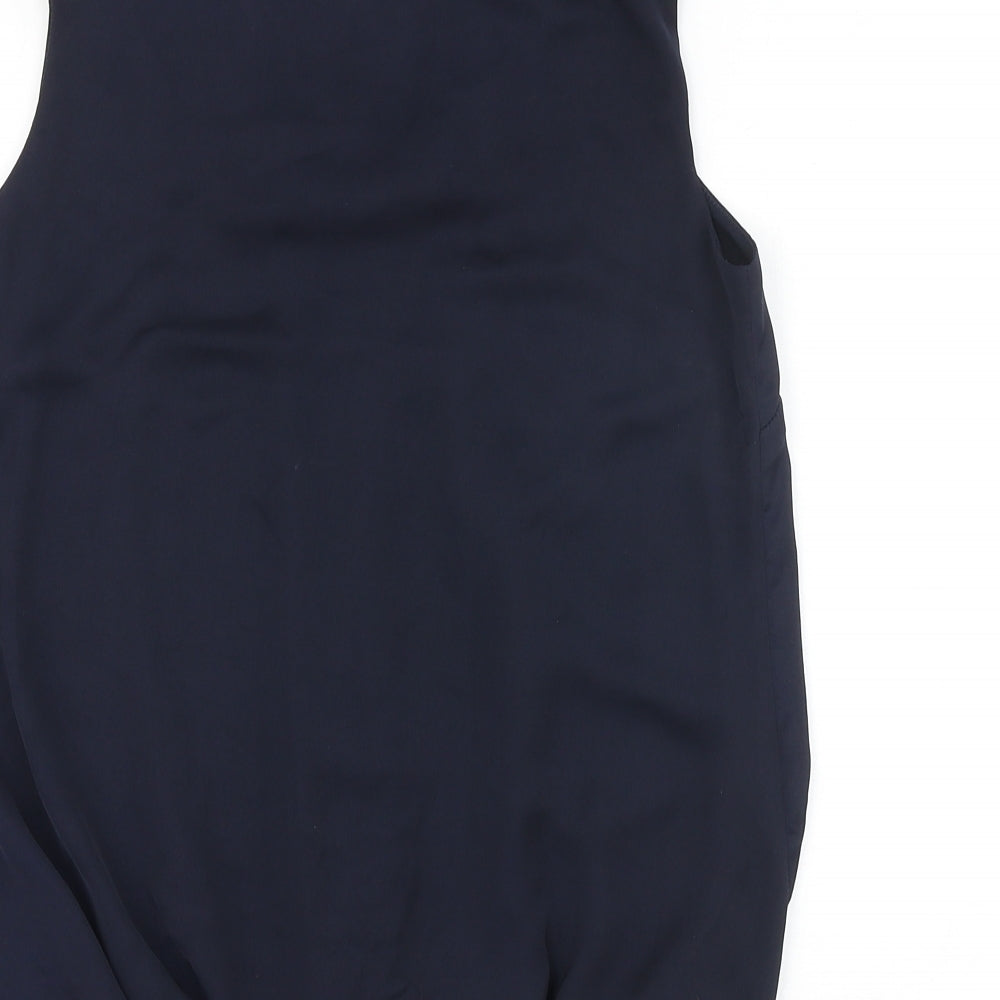 Dorothy Perkins Womens Blue Polyester Basic Tank Size 8 Round Neck