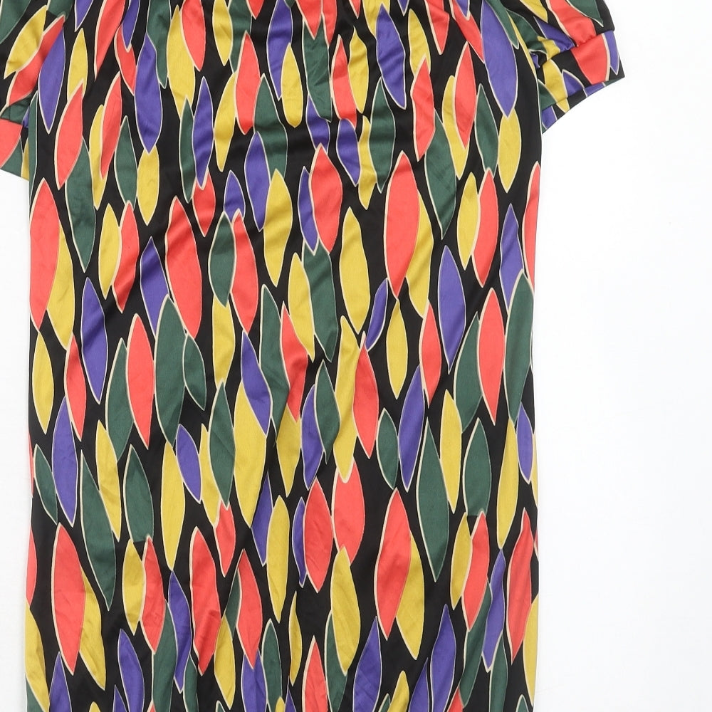 Pepe Jeans Womens Multicoloured Geometric Polyester A-Line Size S Round Neck Pullover